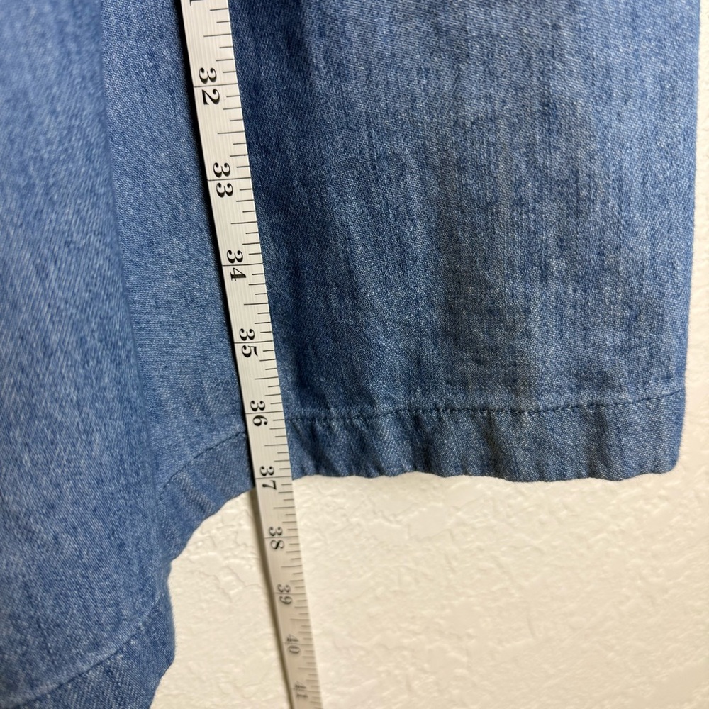 Old Navy 2X Denim Button Front Puff Sleeve Dress w/ Pockets - Picture 4 of 9